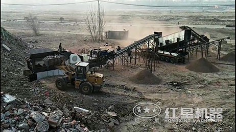 北京建筑垃圾移動破碎站現(xiàn)場視頻