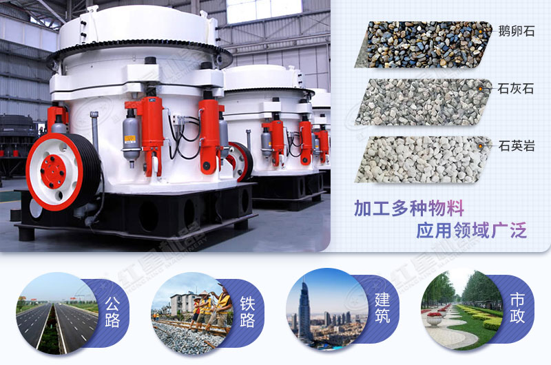 圓錐破碎機應用范圍及出料效果