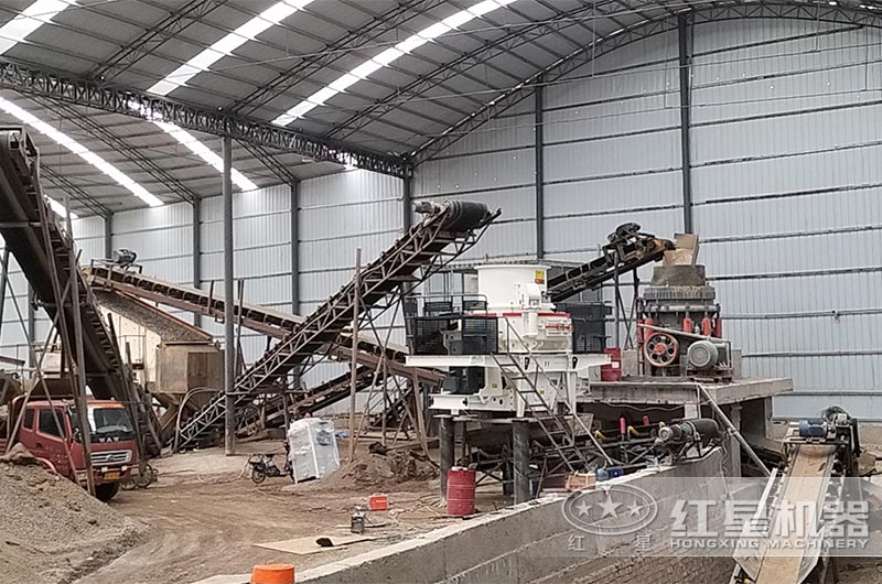 時產200噸玄武巖生產方案一現場