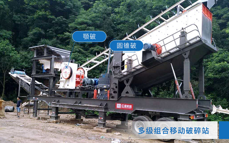 四合一移動石子機械設備配置