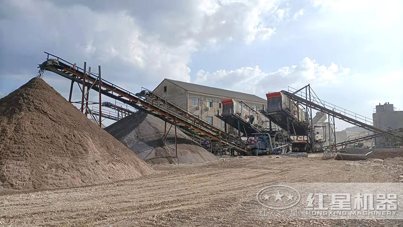移動制沙生產線現場