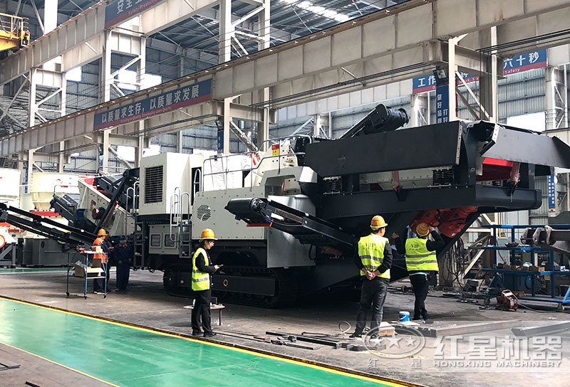 紅星機器建筑垃圾處理設備現貨，客戶考察