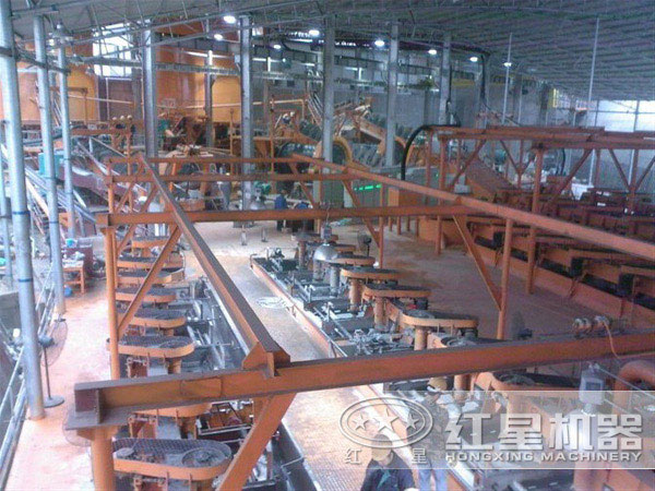 工礦浮選作業現場