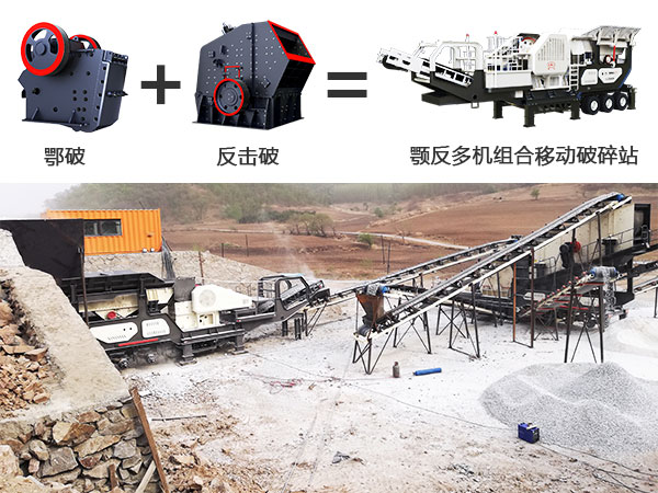 顎反多機組合移動破碎站及其作業現場