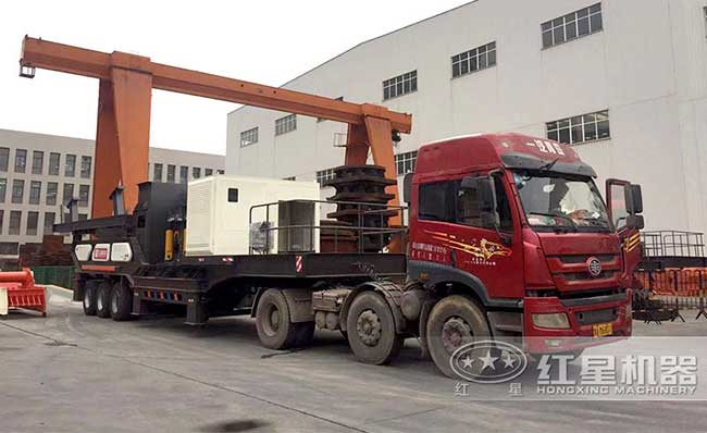 流動式石子機發貨現場