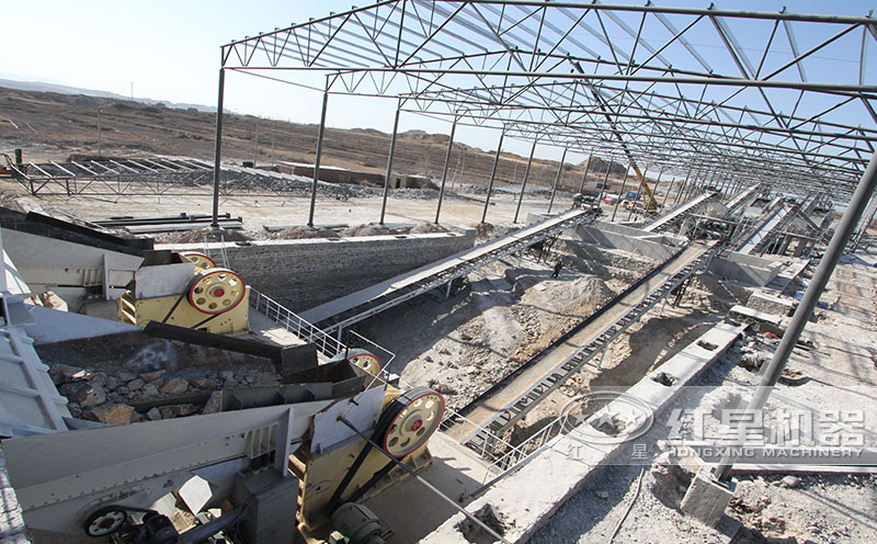 玄武巖破碎生產線現場