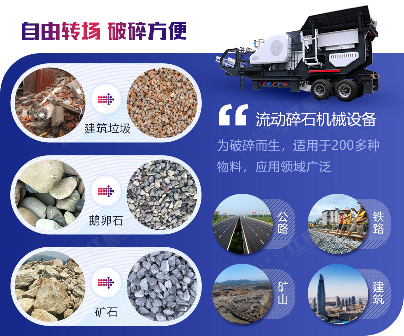 流動碎石機械設備用途
