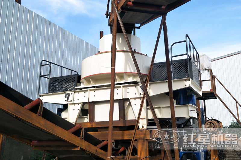 山東精品河石制砂加工現場