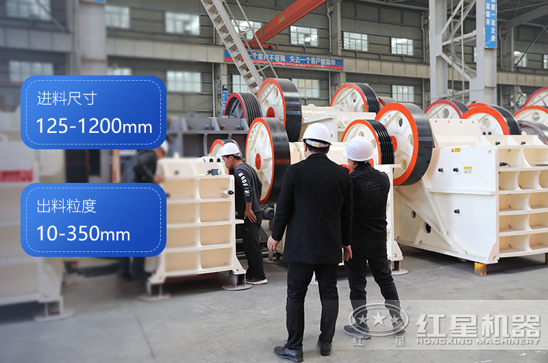 客戶來廠參觀顎式破碎機