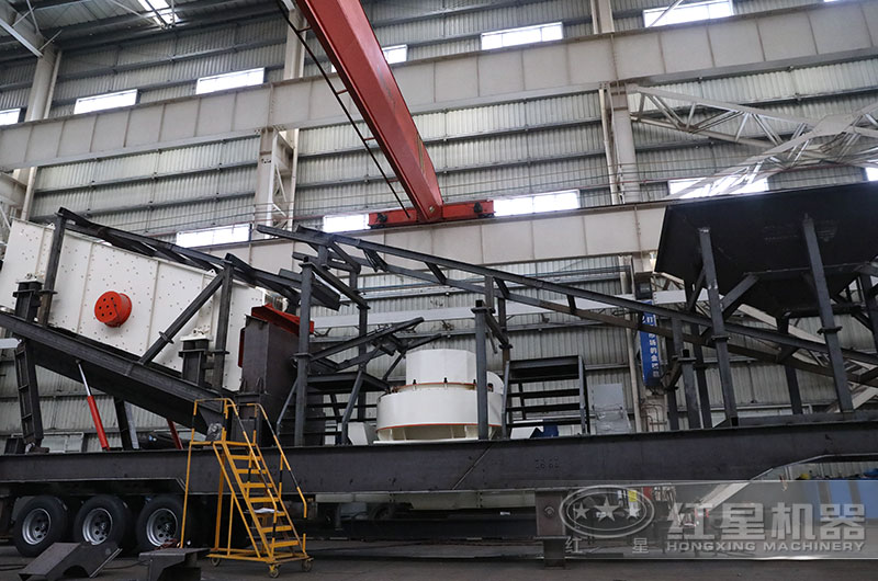 流動的制砂機生產車間