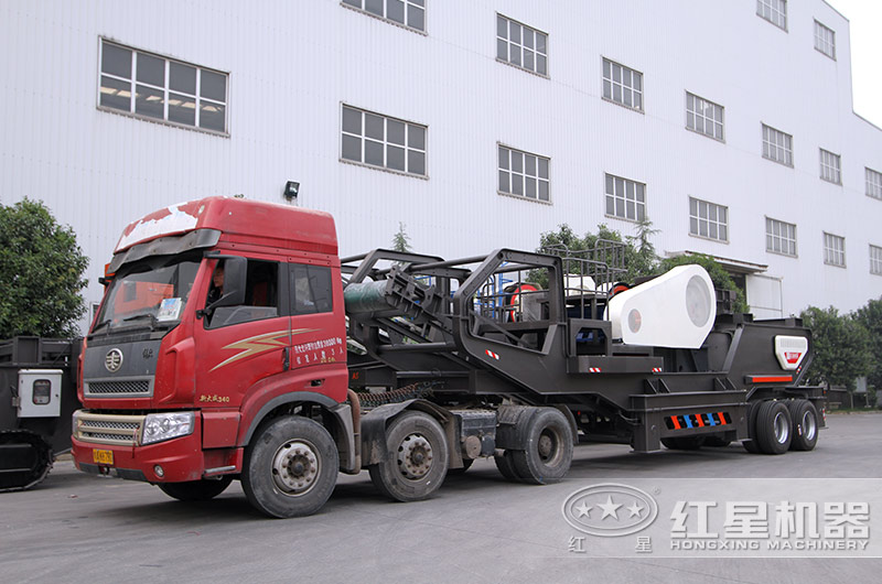 輪胎移動顎式破碎機發貨河北