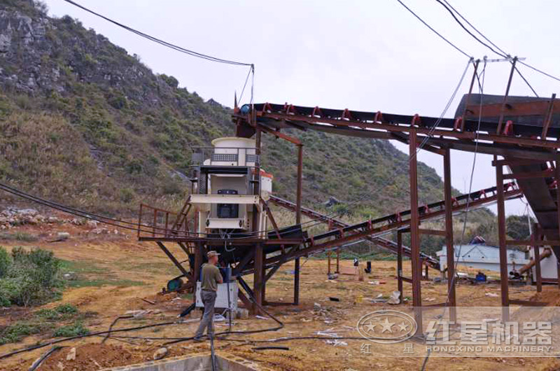 小型制砂機生產現場