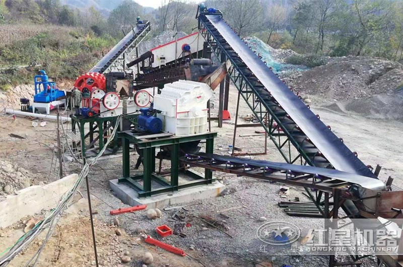 河南林州日產千方碎石生產線現場實拍