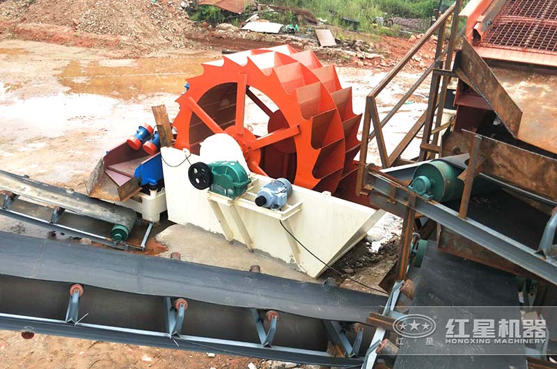 洗砂機洗沙現場