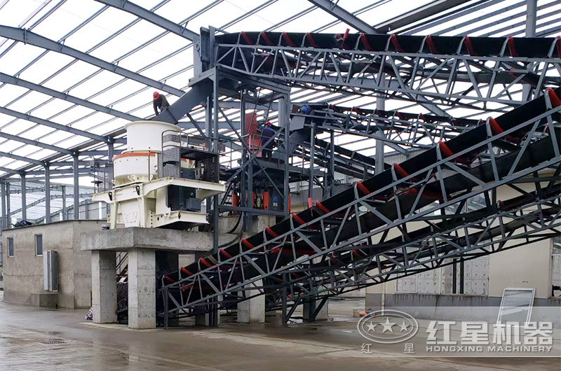 破碎洗沙機成套設備作業現場