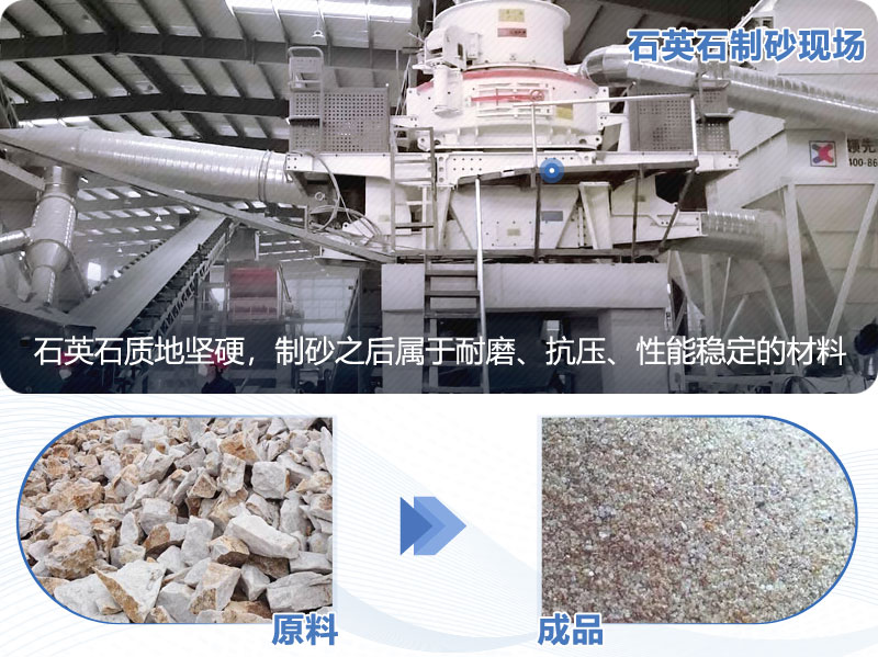 時(shí)產(chǎn)30噸左右的石英石沖擊式制砂機(jī)，成品5mm用什么型號(hào)